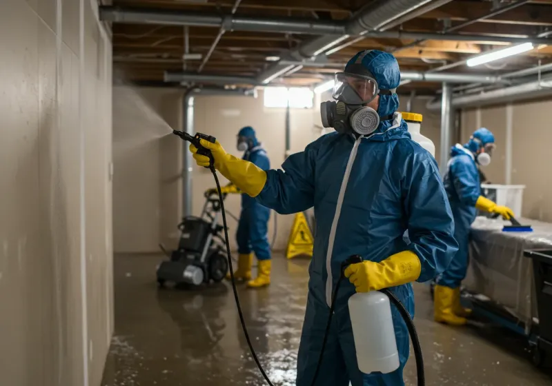 Basement Sanitization and Antimicrobial Treatment process in Parks, AZ
