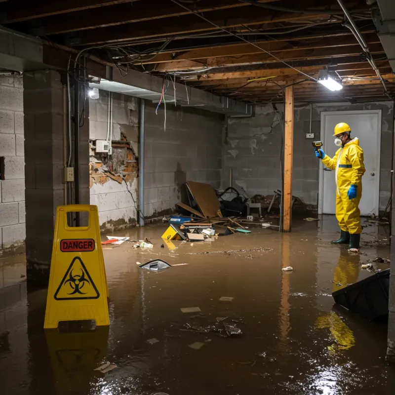 Flooded Basement Electrical Hazard in Parks, AZ Property
